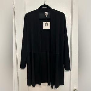 Anne Klein Monterey Open-Front Longline Cardigan
